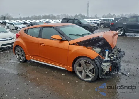 2013 Hyundai Veloster Turbo z USA, uszkodzony, nr VIN KMHTC6AE2DU100497